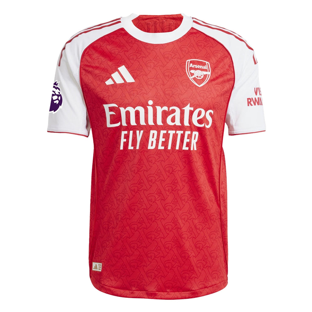 adidas David Raya Arsenal FC Authentic Home Jersey 25/26 w/ EPL Patch (Better Scarlet/White)