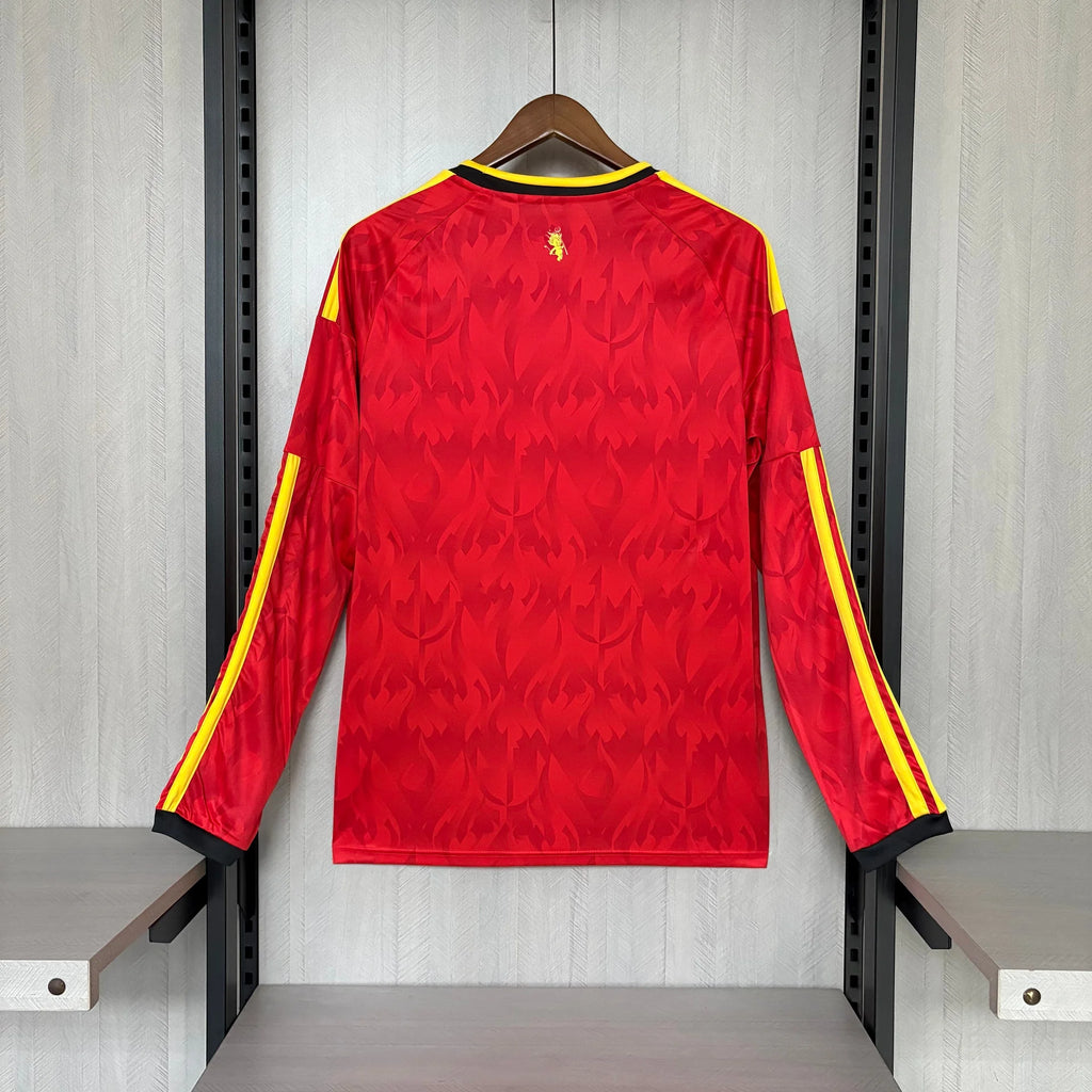 Belgium Long Sleeve Home Soccer Jersey World Cup 2026