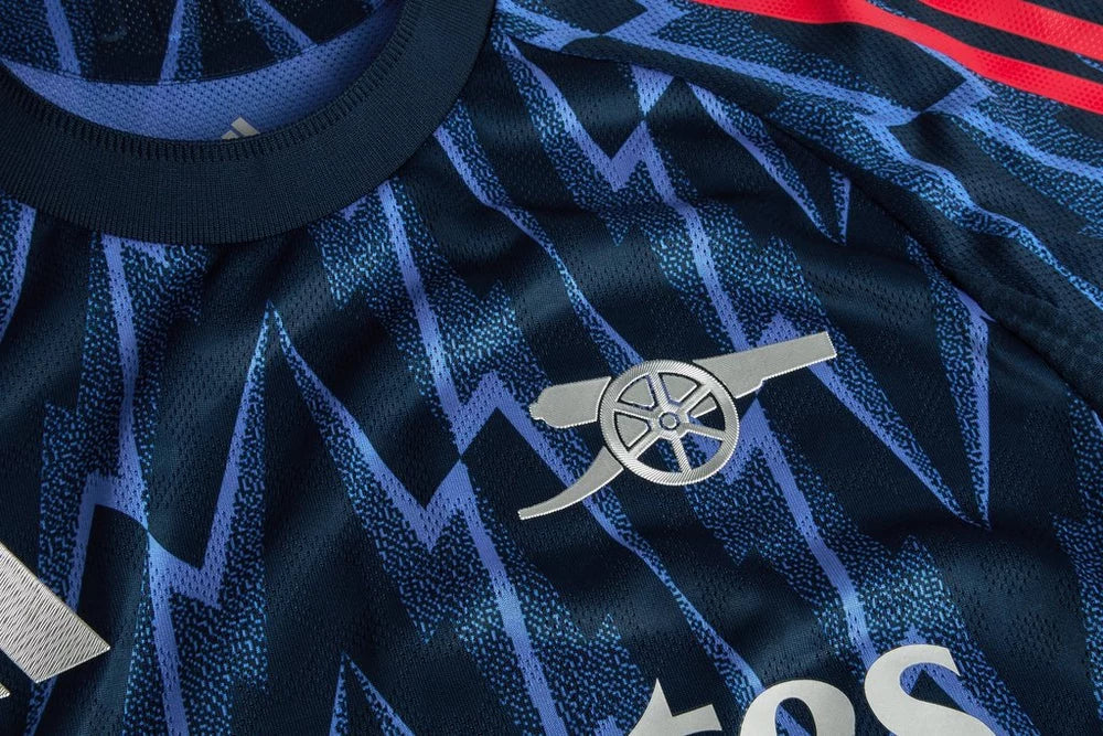 adidas Arsenal Authentic Gabriel Martinelli Away Jersey w/ EPL + No Room For Racism 25/26 (Indigo/Silver)