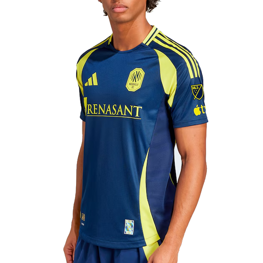 adidas Nashville Authentic Taylor Washington Away Jersey w/ MLS + Apple TV 25/26 (Tena Blue)