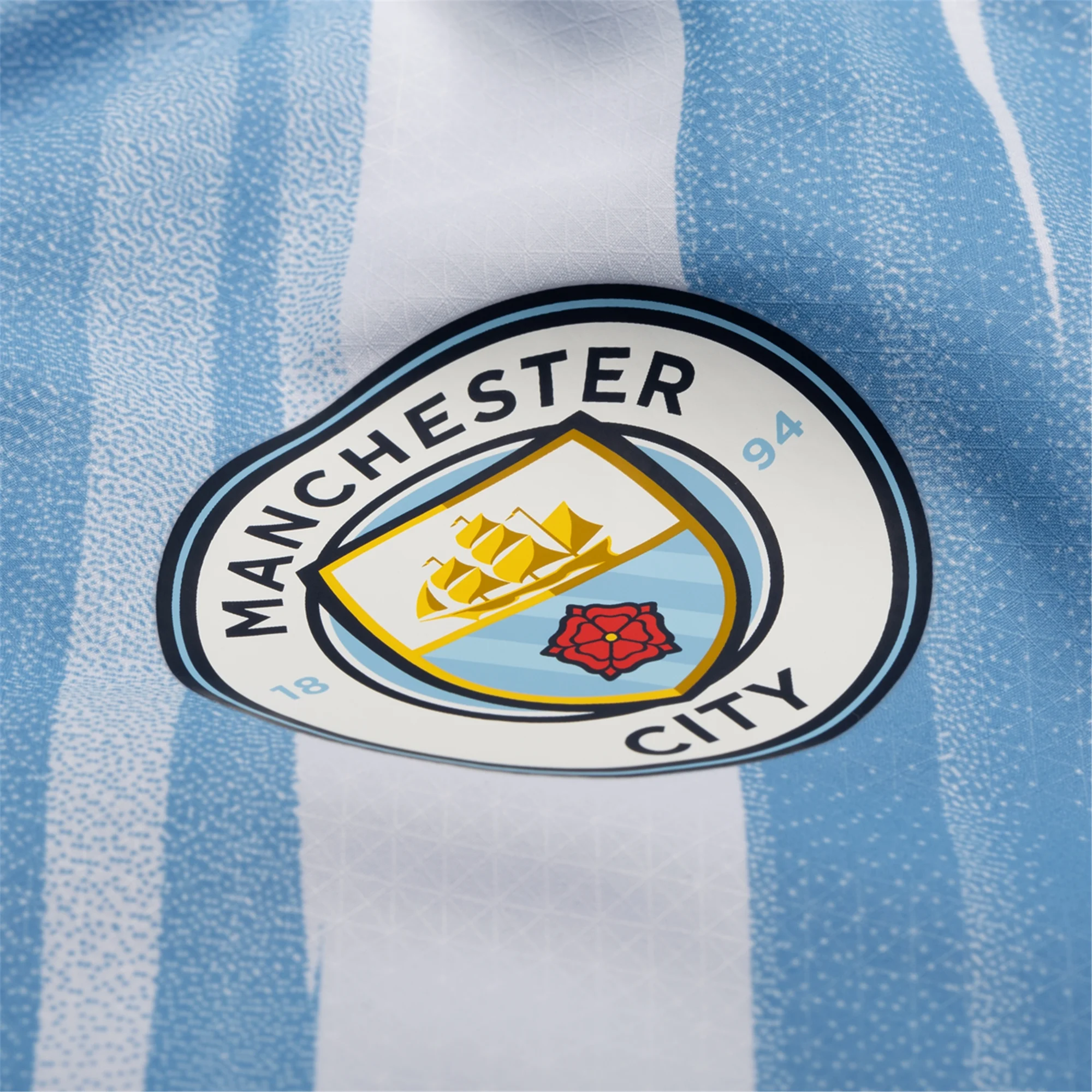 Puma Manchester City Authentic Ruben Home Jersey w/ Champions League Patches 25/26 (Team Light Blue/White)