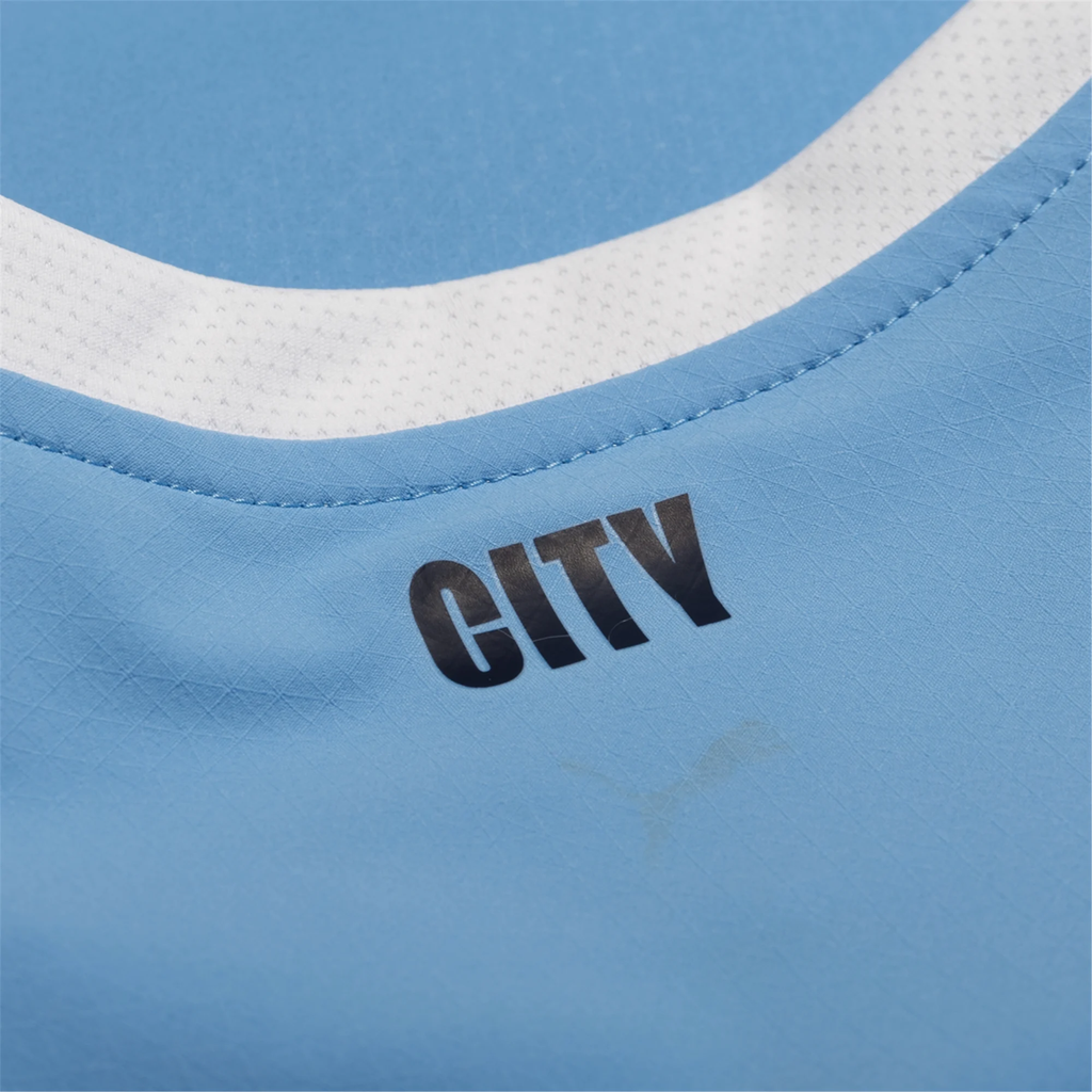 Puma Manchester City Authentic Matheus N. Home Jersey w/ EPL + No Room For Racism Patches 25/26 (Team Light Blue/White)
